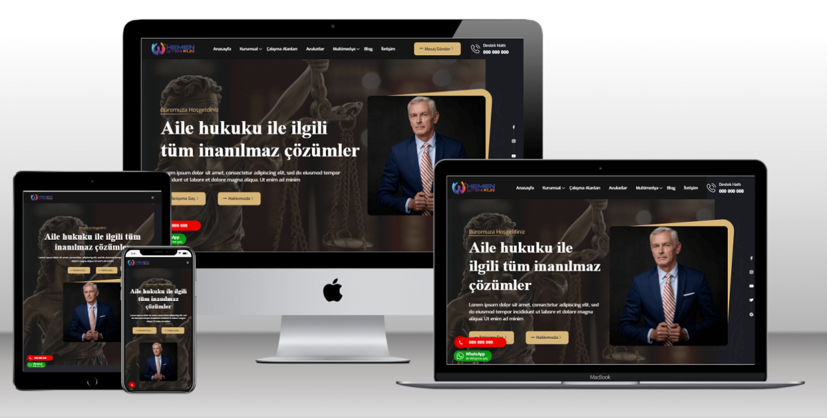 Avukat Hukuk Web Site Paketi Dakik58